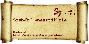 Szabó Anasztázia névjegykártya