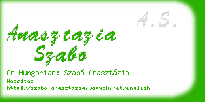 anasztazia szabo business card