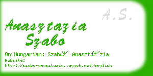 anasztazia szabo business card